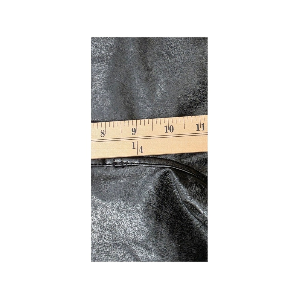 Abercrombie Fitch AF Pants Women 29/8 Black The Ankle Straight Leg Faux Leather - Picture 7 of 8